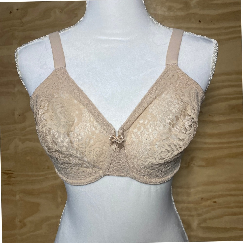 Wacoal 851205 Beige Lace Full Coverage Balconette Bra US 32G